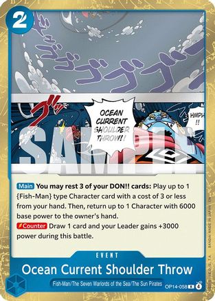 Image of Ocean Current Shoulder Throw (OP14-058) - The Azure Sea's Seven Foil