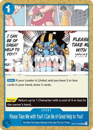 Image of Please Take Me with You!! I Can Be of Great Help to You!! (OP14-059) - The Azure Sea's Seven