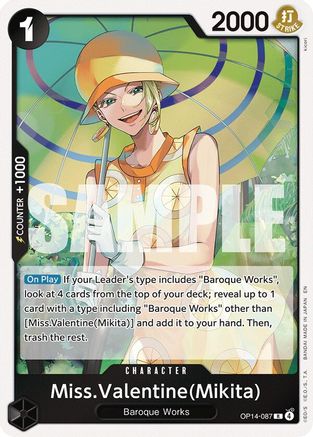 Image of Miss.Valentine(Mikita) (OP14-087) - The Azure Sea's Seven Foil