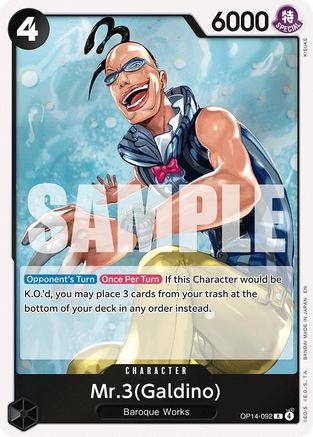 Image of Mr.3(Galdino) (OP14-092) - The Azure Sea's Seven Foil