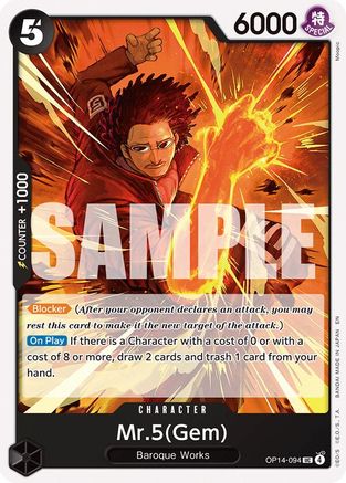 Image of Mr.5(Gem) (OP14-094) - The Azure Sea's Seven