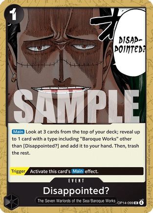 Image of Disappointed? (OP14-099) - The Azure Sea's Seven