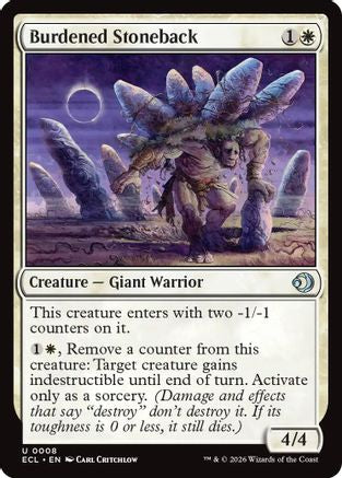 Image of Burdened Stoneback (ECL-008) - Lorwyn Eclipsed Foil