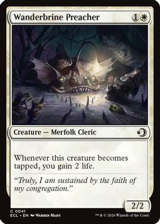 Image of Wanderbrine Preacher (ECL-041) - Lorwyn Eclipsed Foil