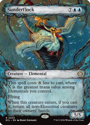 Image of Sunderflock (Showcase) (ECL-309) - Lorwyn Eclipsed Foil