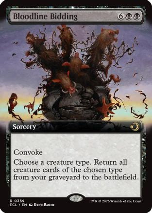 Image of Bloodline Bidding (Extended Art) (ECL-359) - Lorwyn Eclipsed Foil