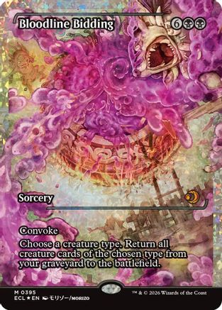 Image of Bloodline Bidding (Showcase) (Fracture Foil) (ECL-395) - Lorwyn Eclipsed Foil