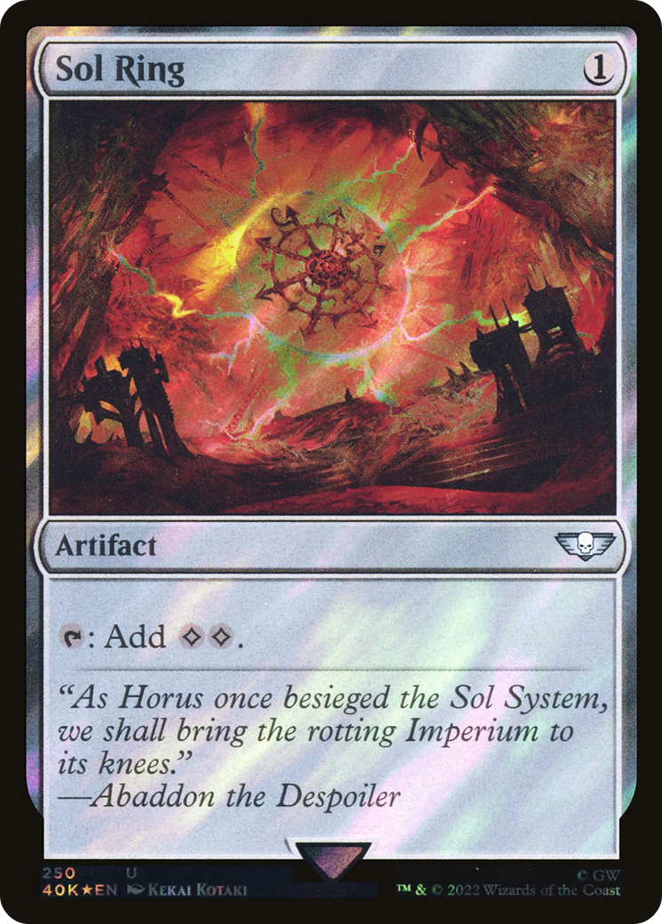 Image of Sol Ring (250) (Surge Foil) (40K-250) - Warhammer 40,000 Commander Foil