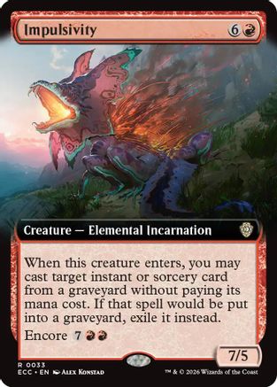 Image of Impulsivity (Extended Art) (ECC-033) - Commander: Lorwyn Eclipsed
