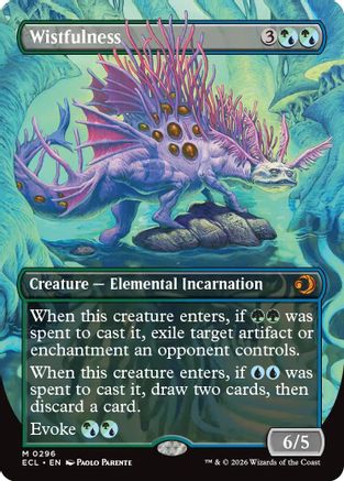 Image of Wistfulness (Borderless) (ECL-296) - Lorwyn Eclipsed Foil
