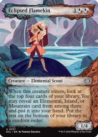 Image of Eclipsed Flamekin (Showcase) (ECL-337) - Lorwyn Eclipsed Foil