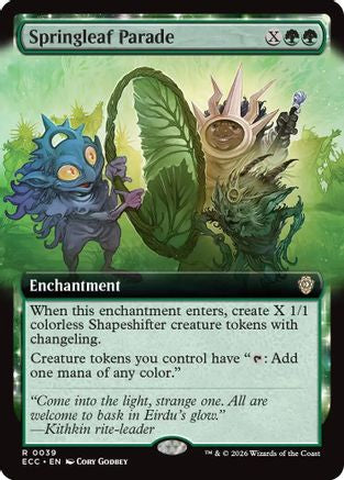 Image of Springleaf Parade (Extended Art) (ECC-039) - Commander: Lorwyn Eclipsed