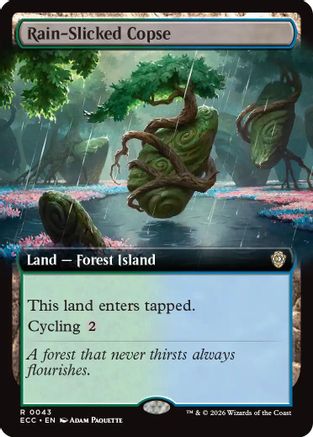 Image of Rain-Slicked Copse (Extended Art) (ECC-043) - Commander: Lorwyn Eclipsed