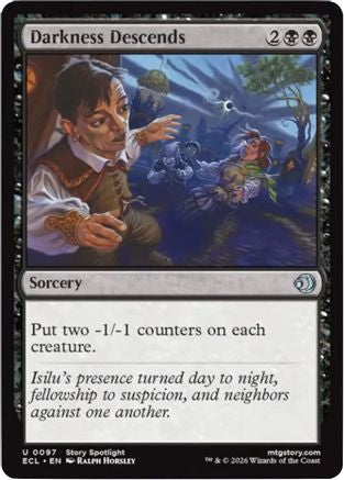 Image of Darkness Descends (ECL-097) - Lorwyn Eclipsed Foil