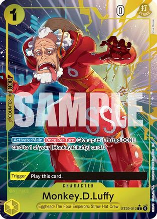 Image of Monkey.D.Luffy (012) (Full Art) (ST29-012) - Starter Deck 29: Egghead Foil