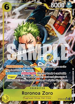 Image of Roronoa Zoro (Full Art) (ST29-014) - Starter Deck 29: Egghead Foil