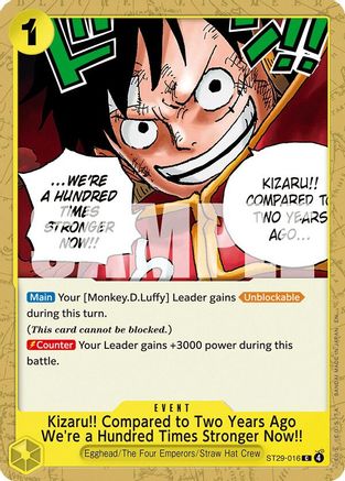 Image of Kizaru!! Compared to Two Years Ago We're a Hundred Times Stronger Now!! (ST29-016) - Starter Deck 29: Egghead
