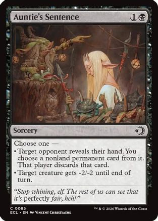 Image of Auntie's Sentence (ECL-085) - Lorwyn Eclipsed Foil