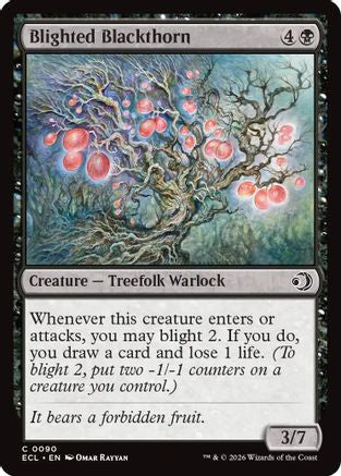Image of Blighted Blackthorn (ECL-090) - Lorwyn Eclipsed