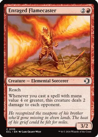 Image of Enraged Flamecaster (ECL-135) - Lorwyn Eclipsed