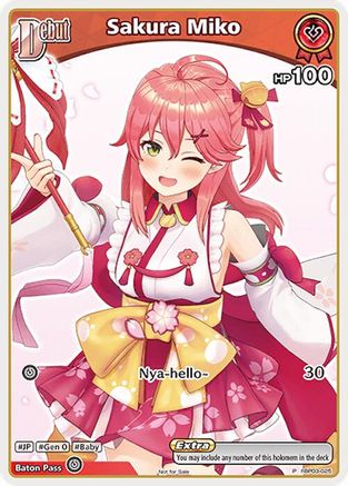 Image of Sakura Miko (P) (hBP03-025) (hBP03-025) - hololive OFFICIAL CARD GAME Promos Foil