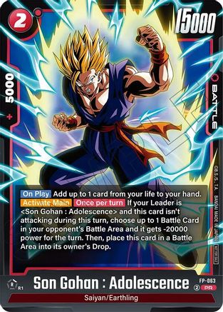 Image of Son Gohan : Adolescence (Tournament Pack 09) (FP-063) - Tournament and Championship Promos