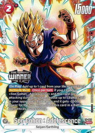 Image of Son Gohan : Adolescence (Tournament Pack -Winner- 09) (FP-063) - Tournament and Championship Promos Holofoil
