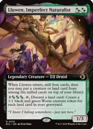 Image of Lluwen, Imperfect Naturalist (Extended Art) (ECL-375) - Lorwyn Eclipsed Foil