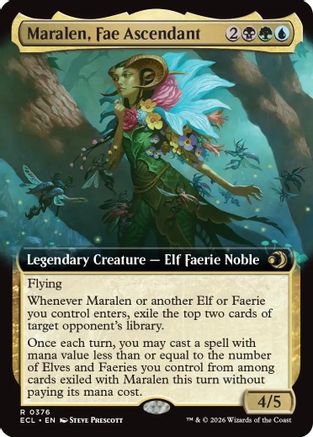 Image of Maralen, Fae Ascendant (Extended Art) (ECL-376) - Lorwyn Eclipsed Foil