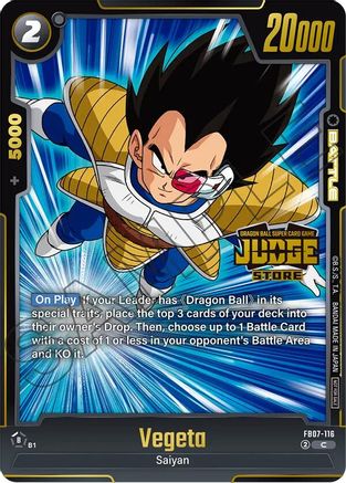 Image of Vegeta (Judge Pack (Store Judge) 05) (FB07-116) - Tournament and Championship Promos Holofoil