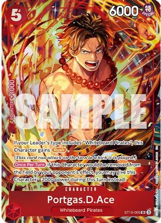 Image of Portgas.D.Ace (Illustration Box Vol.5) (ST15-005) - One Piece Promotion Cards Foil