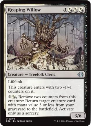 Image of Reaping Willow (ECL-240) - Lorwyn Eclipsed Foil