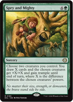 Image of Spry and Mighty (ECL-195) - Lorwyn Eclipsed Foil