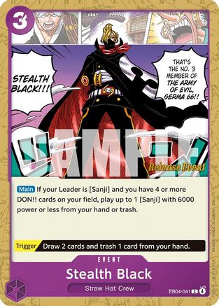 Image of Stealth Black (EB04-041) - The Azure Sea's Seven Release Event Cards