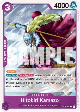 Image of Hitokiri Kamazo (EB04-035) - The Azure Sea's Seven Release Event Cards