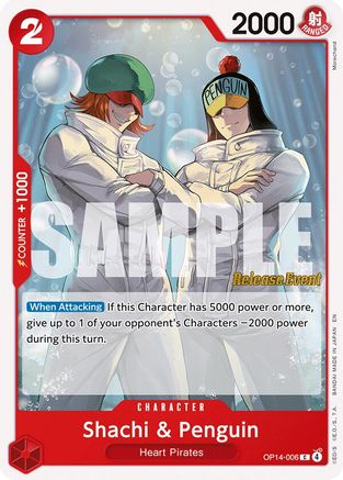Image of Shachi & Penguin (OP14-006) - The Azure Sea's Seven Release Event Cards