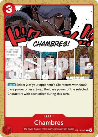 Image of Chambres (OP14-017) - The Azure Sea's Seven Release Event Cards