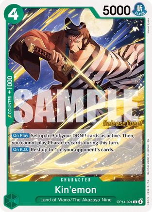Image of Kin'emon (OP14-024) - The Azure Sea's Seven Release Event Cards