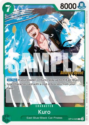 Image of Kuro (OP14-025) - The Azure Sea's Seven Release Event Cards