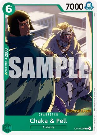 Image of Chaka & Pell - OP14-030 (OP14-030) - The Azure Sea's Seven Release Event Cards
