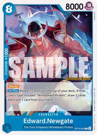 Image of Edward.Newgate (OP14-044) - The Azure Sea's Seven Release Event Cards