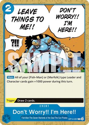 Image of Don't Worry!! I'm Here!! (OP14-057) - The Azure Sea's Seven Release Event Cards