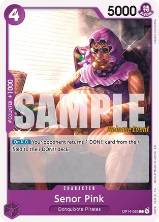 Image of Senor Pink (OP14-065) - The Azure Sea's Seven Release Event Cards