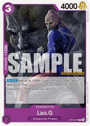 Image of Lao.G (OP14-075) - The Azure Sea's Seven Release Event Cards