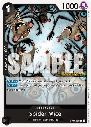 Image of Spider Mice (OP14-081) - The Azure Sea's Seven Release Event Cards