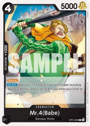 Image of Mr.4(Babe) (OP14-093) - The Azure Sea's Seven Release Event Cards