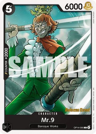 Image of Mr.9 (OP14-095) - The Azure Sea's Seven Release Event Cards