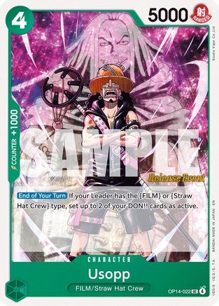 Image of Usopp (OP14-022) - The Azure Sea's Seven Release Event Cards