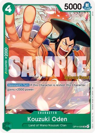 Image of Kouzuki Oden (OP14-026) - The Azure Sea's Seven Release Event Cards