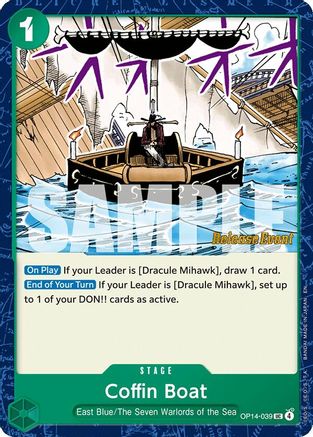 Image of Coffin Boat (OP14-039) - The Azure Sea's Seven Release Event Cards